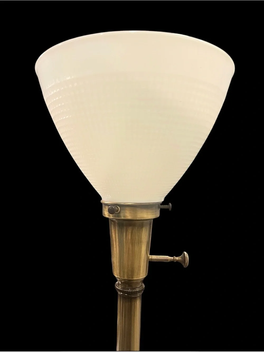 2 Vintage 1950s Rembrandt Brass & Green Enamel Hollywood Regency Table Lamps.